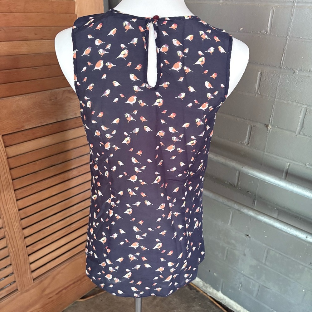 Gap Dark Blue Patterned Tank Top - image 3